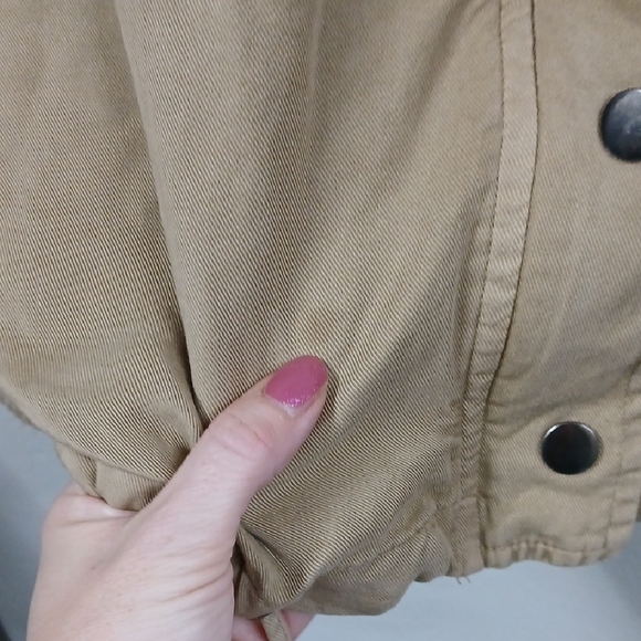 Women's Tan Bomber Jacket - Picture 6 of 7